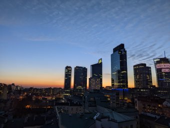 Zachód słońca Warszawa